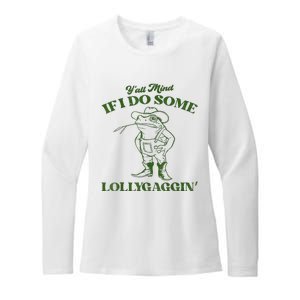 YAll Mind If I Do Some Lollygagging Cowboy Frog Womens CVC Long Sleeve Shirt