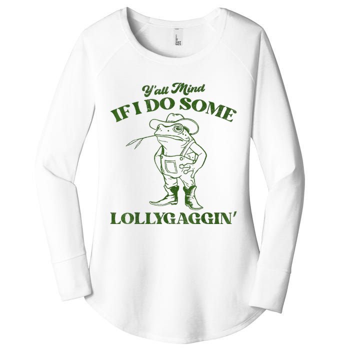 YAll Mind If I Do Some Lollygagging Cowboy Frog Women's Perfect Tri Tunic Long Sleeve Shirt