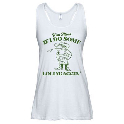 YAll Mind If I Do Some Lollygagging Cowboy Frog Ladies Essential Flowy Tank