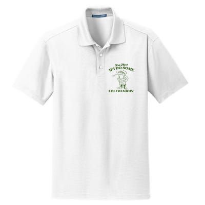 YAll Mind If I Do Some Lollygagging Cowboy Frog Dry Zone Grid Polo