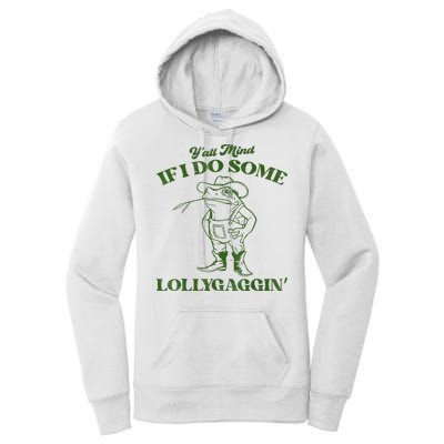YAll Mind If I Do Some Lollygagging Cowboy Frog Women's Pullover Hoodie