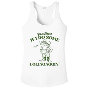 YAll Mind If I Do Some Lollygagging Cowboy Frog Ladies PosiCharge Competitor Racerback Tank