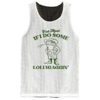 YAll Mind If I Do Some Lollygagging Cowboy Frog Mesh Reversible Basketball Jersey Tank