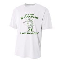 YAll Mind If I Do Some Lollygagging Cowboy Frog Youth Performance Sprint T-Shirt