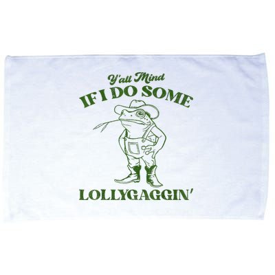YAll Mind If I Do Some Lollygagging Cowboy Frog Microfiber Hand Towel