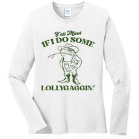 YAll Mind If I Do Some Lollygagging Cowboy Frog Ladies Long Sleeve Shirt