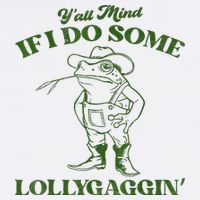 YAll Mind If I Do Some Lollygagging Cowboy Frog Short Acrylic Beanie