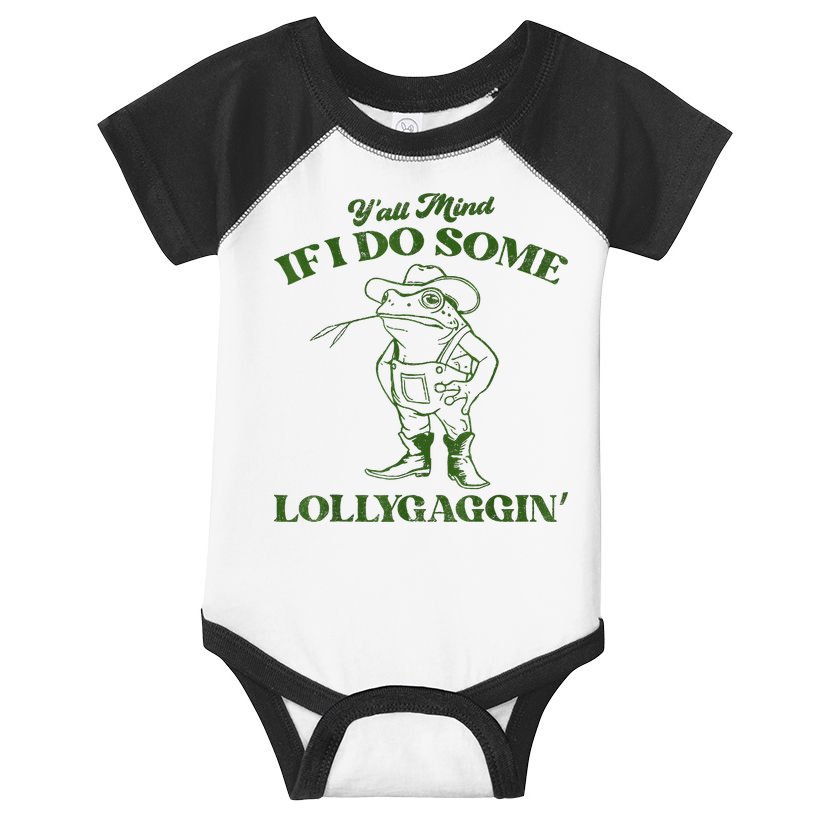 YAll Mind If I Do Some Lollygagging Cowboy Frog Infant Baby Jersey Bodysuit