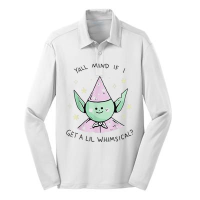 Yall Mind If I Get A Lil Whimsical Silk Touch Performance Long Sleeve Polo