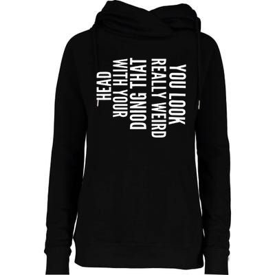 Your Mom Is My Cardio Funny Workout For Men Retro Gym Womens Funnel Neck Pullover Hood