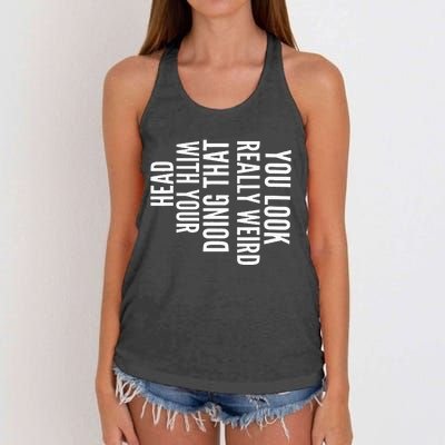 Your Mom Is My Cardio Funny Workout For Men Retro Gym Women's Knotted Racerback Tank