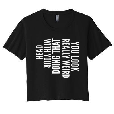 Your Mom Is My Cardio Funny Workout For Men Retro Gym Women's Crop Top Tee