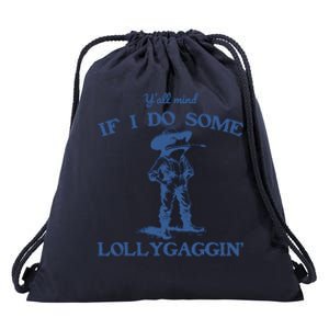 YAll Mind If I Do Some Lollygagging Cowboy Frog Drawstring Bag