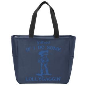 YAll Mind If I Do Some Lollygagging Cowboy Frog Zip Tote Bag