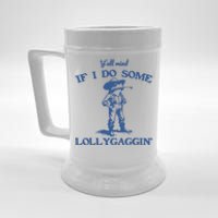 YAll Mind If I Do Some Lollygagging Cowboy Frog Beer Stein