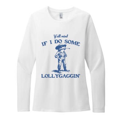 YAll Mind If I Do Some Lollygagging Cowboy Frog Womens CVC Long Sleeve Shirt