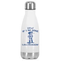 YAll Mind If I Do Some Lollygagging Cowboy Frog Stainless Steel Insulated Water Bottle