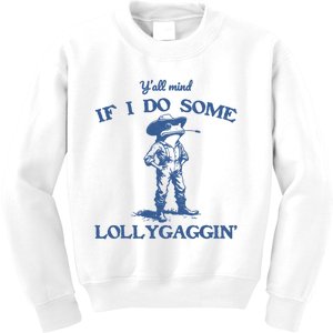 YAll Mind If I Do Some Lollygagging Cowboy Frog Kids Sweatshirt