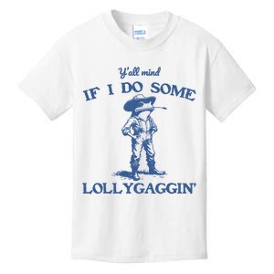 YAll Mind If I Do Some Lollygagging Cowboy Frog Kids T-Shirt