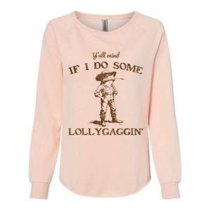 YAll Mind If I Do Some Lollygagging Funny Cowboy Frog Womens California Wash Sweatshirt