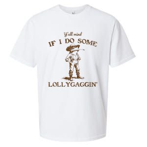 YAll Mind If I Do Some Lollygagging Funny Cowboy Frog Sueded Cloud Jersey T-Shirt