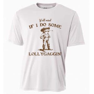 YAll Mind If I Do Some Lollygagging Funny Cowboy Frog Cooling Performance Crew T-Shirt