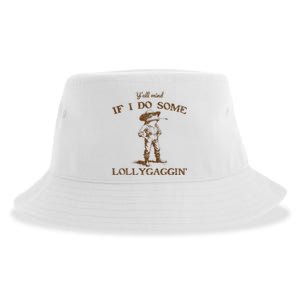 YAll Mind If I Do Some Lollygagging Funny Cowboy Frog Sustainable Bucket Hat