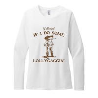 YAll Mind If I Do Some Lollygagging Funny Cowboy Frog Womens CVC Long Sleeve Shirt