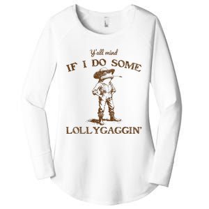 YAll Mind If I Do Some Lollygagging Funny Cowboy Frog Women's Perfect Tri Tunic Long Sleeve Shirt