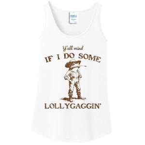 YAll Mind If I Do Some Lollygagging Funny Cowboy Frog Ladies Essential Tank