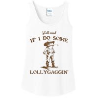 YAll Mind If I Do Some Lollygagging Funny Cowboy Frog Ladies Essential Tank