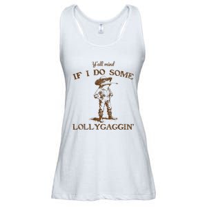 YAll Mind If I Do Some Lollygagging Funny Cowboy Frog Ladies Essential Flowy Tank