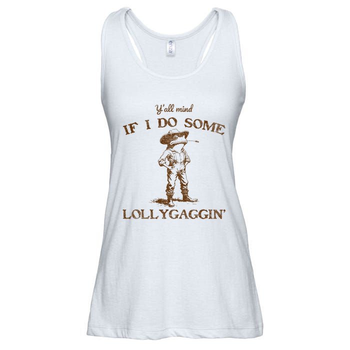 YAll Mind If I Do Some Lollygagging Funny Cowboy Frog Ladies Essential Flowy Tank