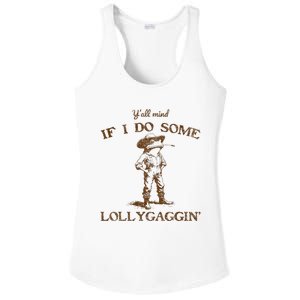 YAll Mind If I Do Some Lollygagging Funny Cowboy Frog Ladies PosiCharge Competitor Racerback Tank