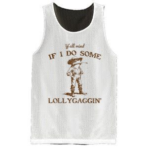 YAll Mind If I Do Some Lollygagging Funny Cowboy Frog Mesh Reversible Basketball Jersey Tank