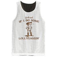 YAll Mind If I Do Some Lollygagging Funny Cowboy Frog Mesh Reversible Basketball Jersey Tank