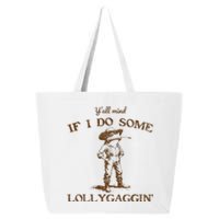 YAll Mind If I Do Some Lollygagging Funny Cowboy Frog 25L Jumbo Tote