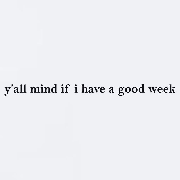 Y’All Mind If I Have A Good Week Sueded Cloud Jersey T-Shirt
