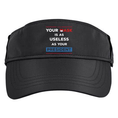 Your Mask Is As Useless As Your President Adult Drive Performance Visor
