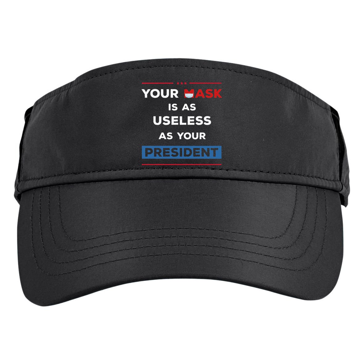 Your Mask Is As Useless As Your President Adult Drive Performance Visor