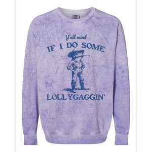 YAll Mind If I Do Some Lollygagging Cow Frog Colorblast Crewneck Sweatshirt