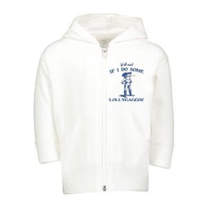 YAll Mind If I Do Some Lollygagging Cow Frog Toddler Zip Fleece Hoodie