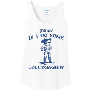 YAll Mind If I Do Some Lollygagging Cow Frog Ladies Essential Tank