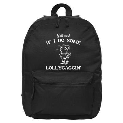 YAll Mind If I Do Some Lollygaggin Cute Frog 16 in Basic Backpack