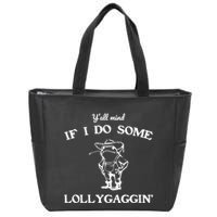YAll Mind If I Do Some Lollygaggin Cute Frog Zip Tote Bag