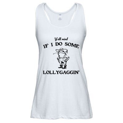 YAll Mind If I Do Some Lollygaggin Cute Frog Ladies Essential Flowy Tank