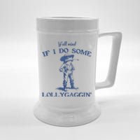 YAll Mind If I Do Some Lollygagging Funny Cowboy Frog Beer Stein