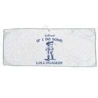 YAll Mind If I Do Some Lollygagging Funny Cowboy Frog Large Microfiber Waffle Golf Towel