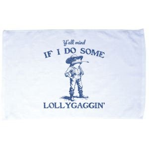 YAll Mind If I Do Some Lollygagging Funny Cowboy Frog Microfiber Hand Towel