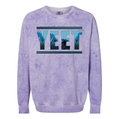 Cool Yeet Meme Colorblast Crewneck Sweatshirt